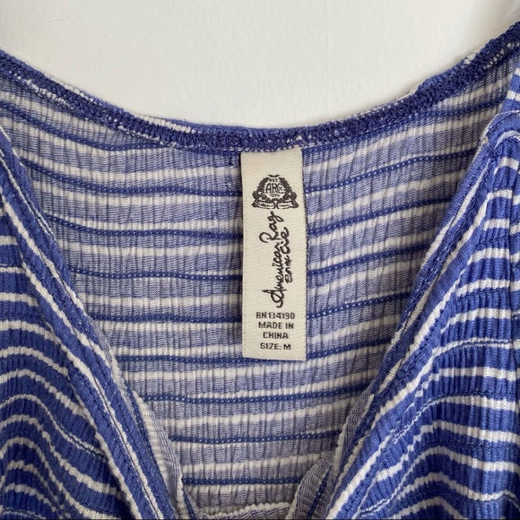 Periwinkle Striped Maxi Dress - Picture 2 of 6